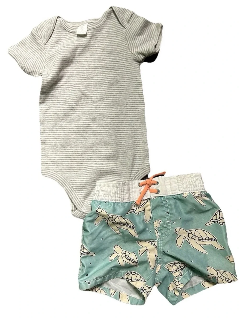 Baby Boy Summer Yoda Romper Pajamas Swim Trunks Shorts Size 6-9 Months